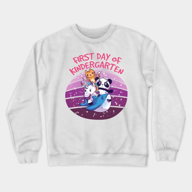 First day of kindergarten sign Crewneck Sweatshirt by OpalOre